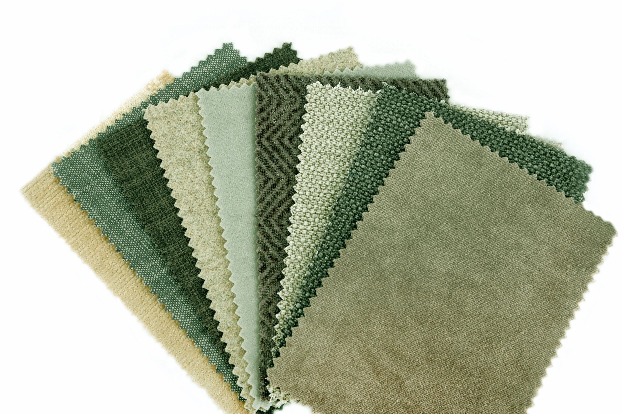 Fabric swatches for upholstery selection
